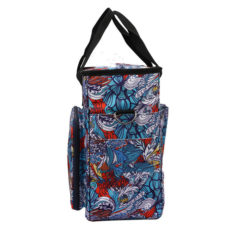 Portable Yarn and Crochet Project Organizer Bag