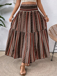 Women's Beach Print Casual Summer Skirt