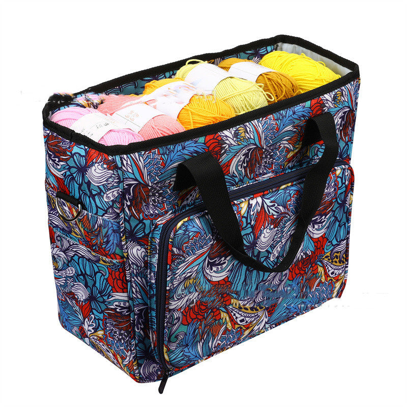 Portable Yarn and Crochet Project Organizer Bag