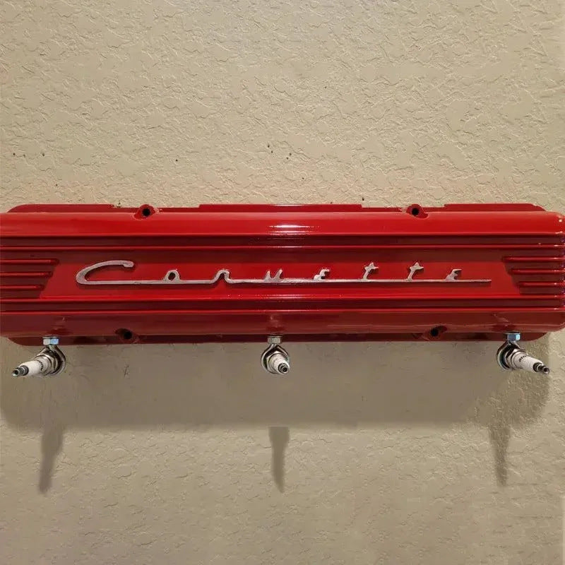 Retro Corvette Minimalist Garage Display Shelf