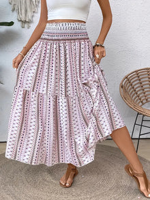 Women's Beach Print Casual Summer Skirt