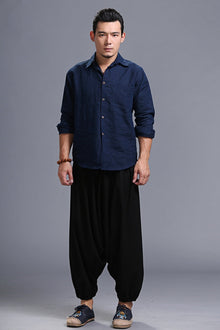 Men's Relaxed Fit Harem Pants for Travel and Casual Wear