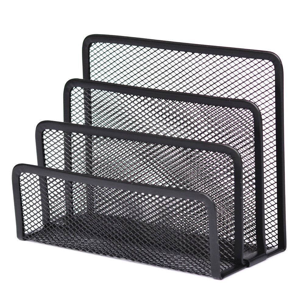Metal Mesh Single-Tier Desk Organizer Shelf