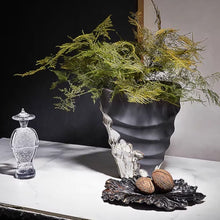 Wide-Mouth Ink-Wash Decorative Vase