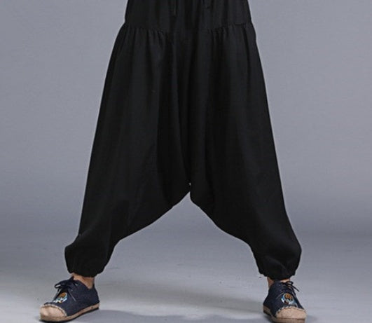 Men's Relaxed Fit Harem Pants for Travel and Casual Wear