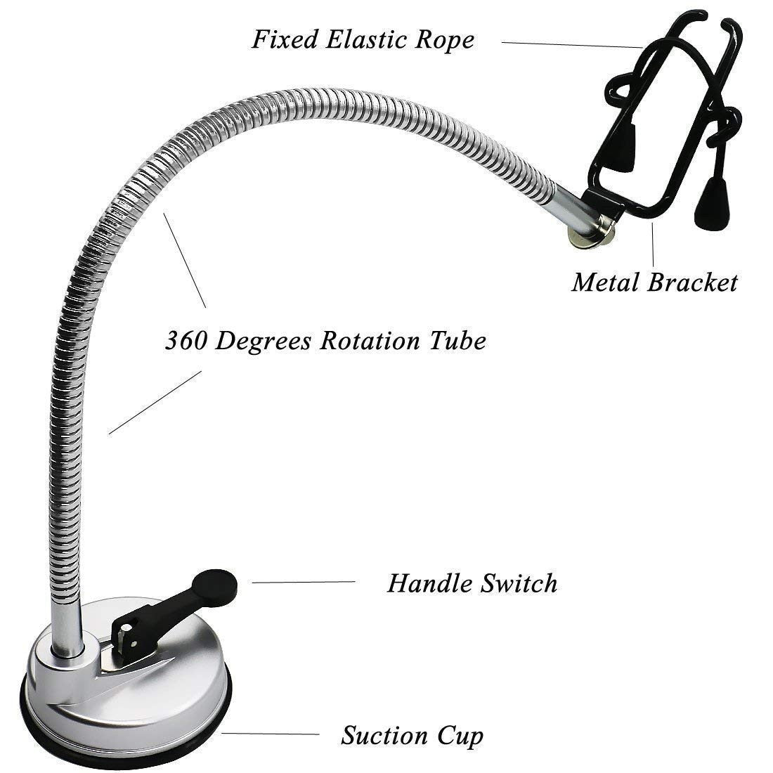 360-Degree Hands-Free Hair Dryer Holder Stand