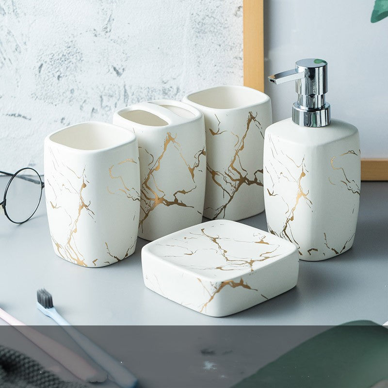 Bathroom Mouthwash Cup and Rinse Set