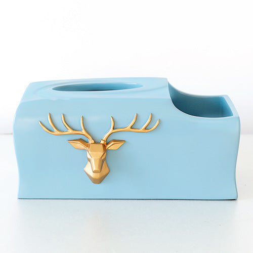 Multifunctional Resin Desktop Organizer with Tissue Holder