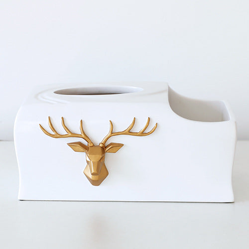 Multifunctional Resin Desktop Organizer with Tissue Holder