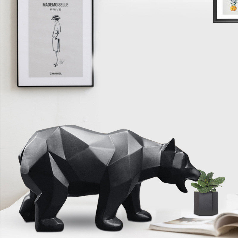 Large Resin Bear Sculpture Home Decor Accent