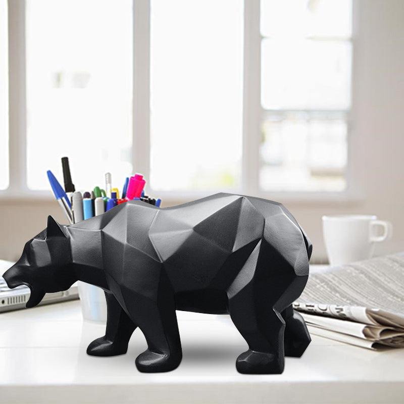 Large Resin Bear Sculpture Home Decor Accent