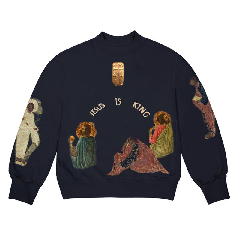 Jesus Is King Oversized Heavy-Duty Unisex Sweater