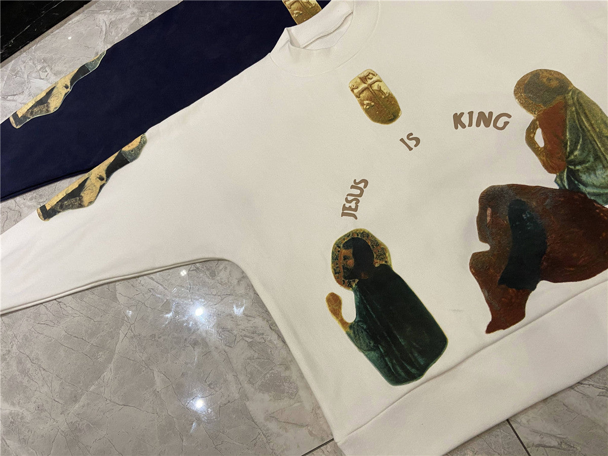 Jesus Is King Oversized Heavy-Duty Unisex Sweater