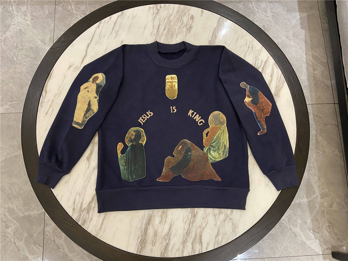 Jesus Is King Oversized Heavy-Duty Unisex Sweater