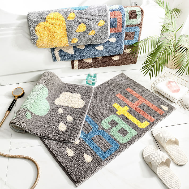 Colorful Print Non-Slip Absorbent Bathroom Floor Mat