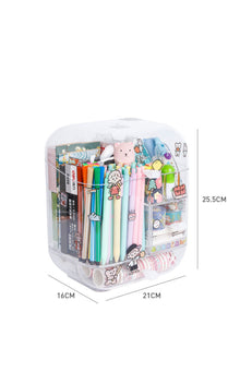 Large Capacity Transparent Desktop Pen Holder