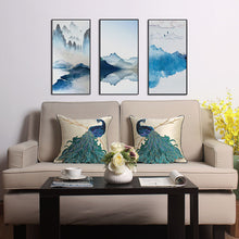 Peacock Embroidered Decorative Throw Pillowcase