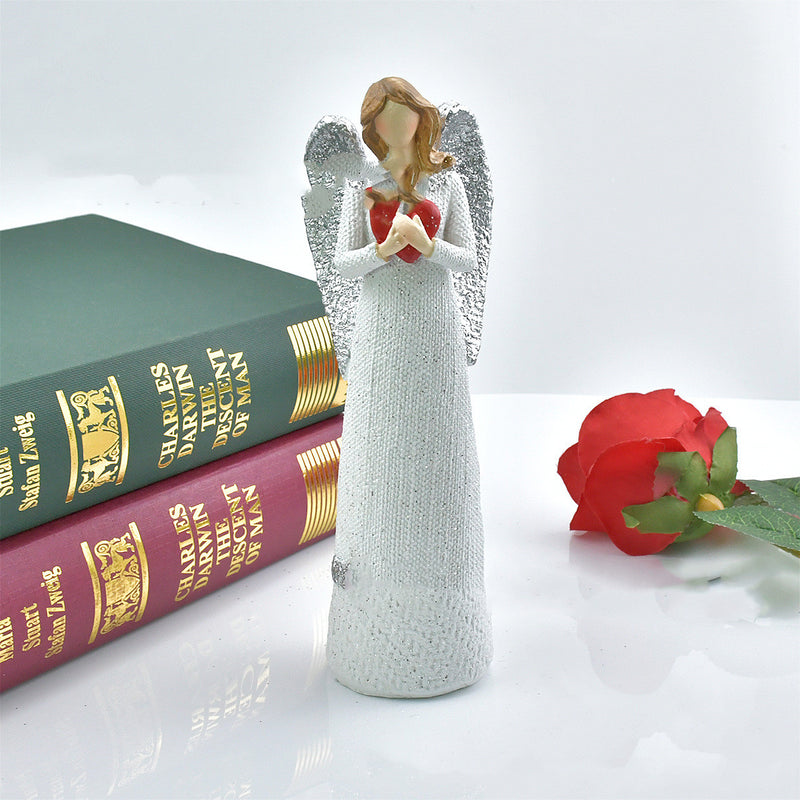 20cm Angel Resin Figurine for Home and Office Decor