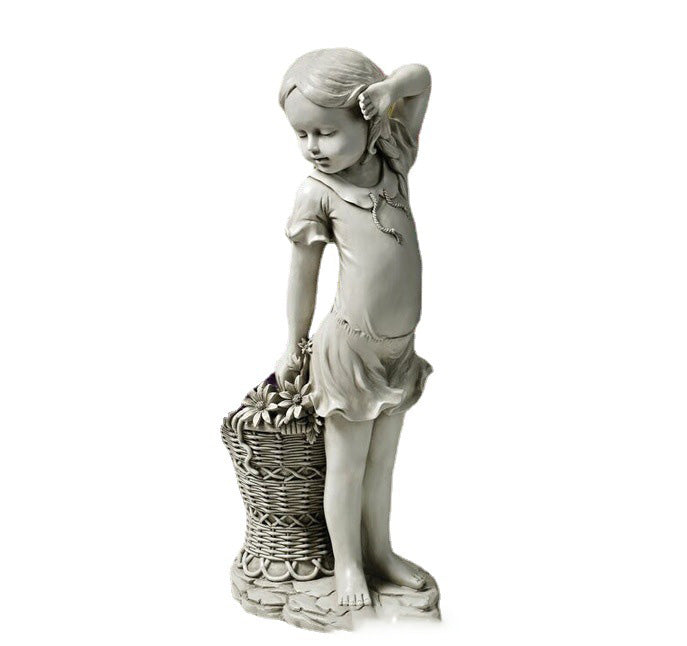 Flower Girl Garden Lawn Ornament Planter