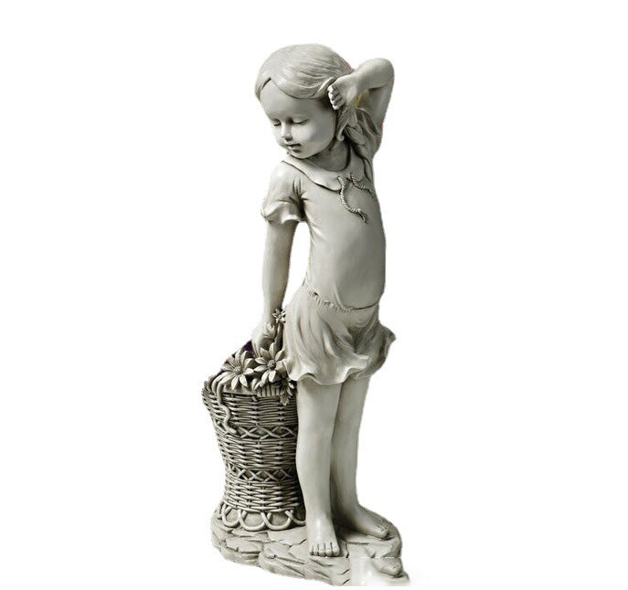 Flower Girl Garden Lawn Ornament Planter