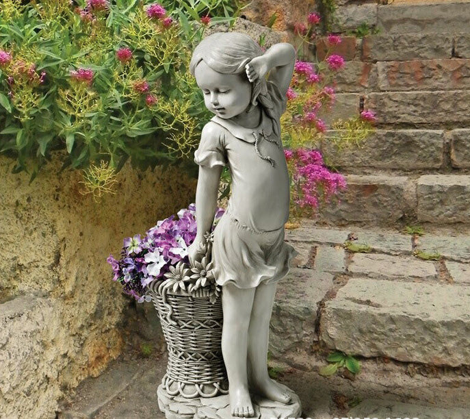 Flower Girl Garden Lawn Ornament Planter