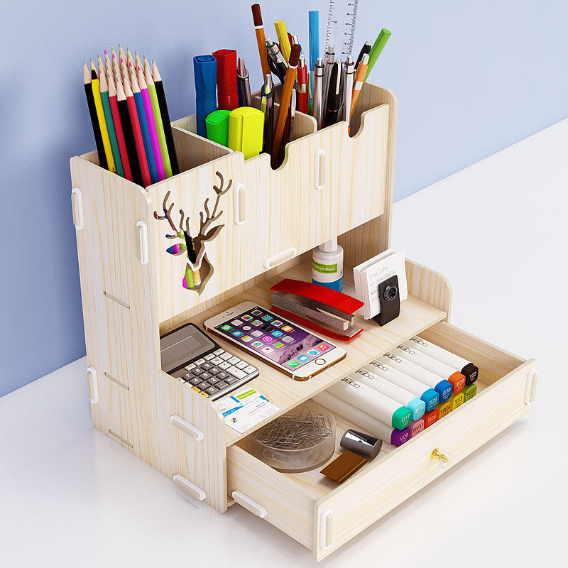 Nordic Style Wooden Desktop Pen Holder
