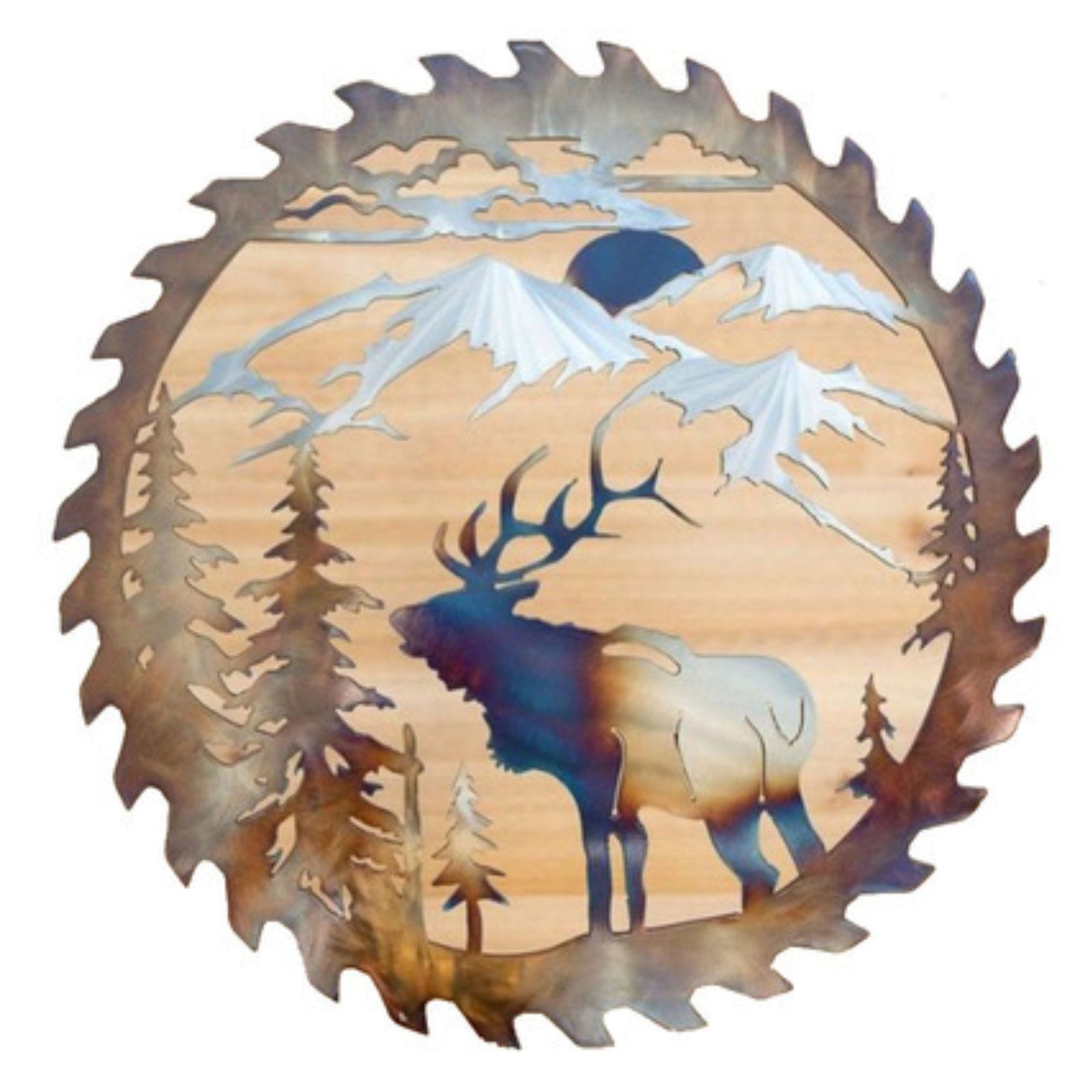 Majestic Elk Metal Wall Art Home Decoration