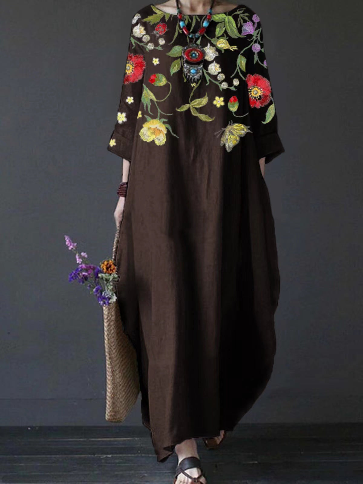 Women's Printed Loose Comfort Cotton And Linen