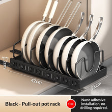 Adjustable Kitchen Cookware and Lid Storage Rack