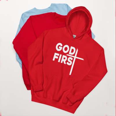 God First Unisex Christian Faith Hoodie