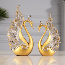 Elegant Couple Swan Decorative Figurine
