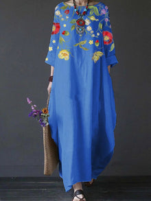 Women's Printed Loose Comfort Cotton And Linen
