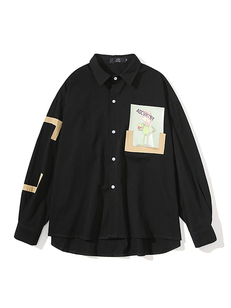 Men's Spring Cartoon Print Casual Shirt