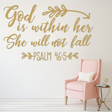 God On Her Removable Inspirational Wall Sticker