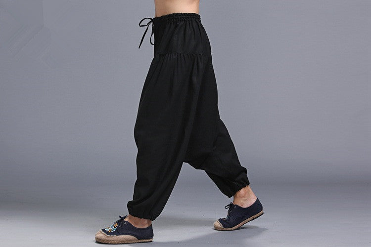 Men's Relaxed Fit Harem Pants for Travel and Casual Wear