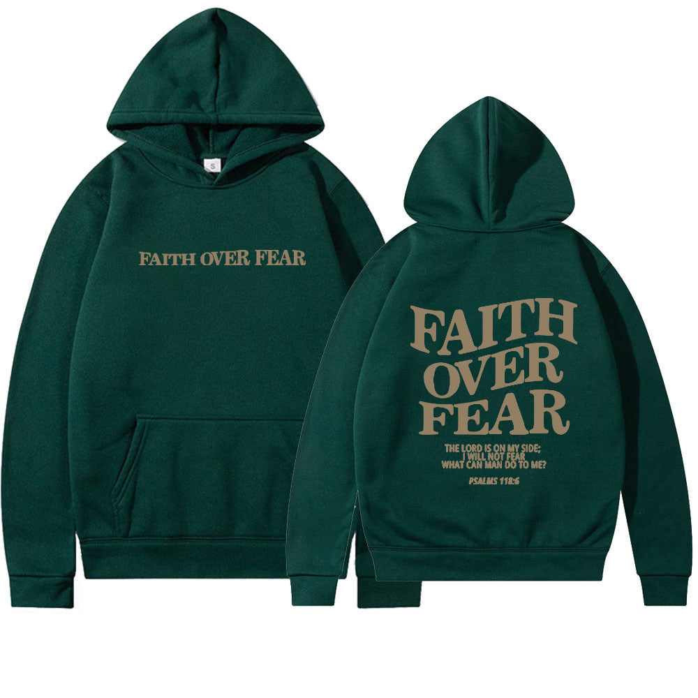 Faith Over Fear Unisex Christian Aesthetic Hoodie
