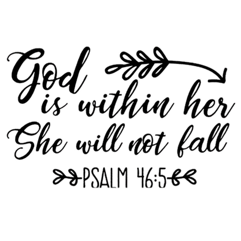 God On Her Removable Inspirational Wall Sticker