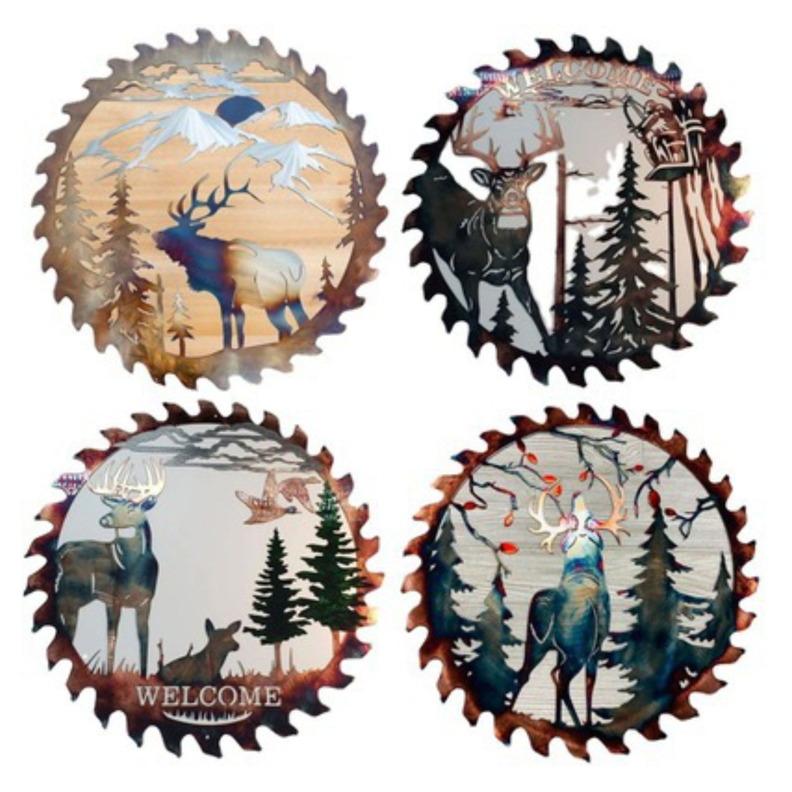 Majestic Elk Metal Wall Art Home Decoration