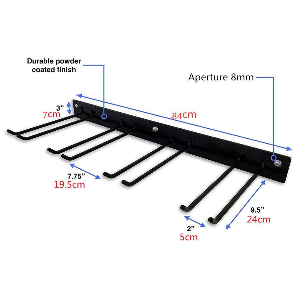 Wall-Mounted Iron Garden and Garage Tool Holder