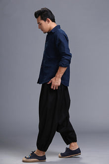 Men's Relaxed Fit Harem Pants for Travel and Casual Wear