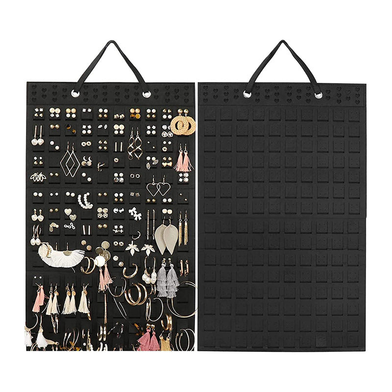 Wall-Mounted Felt Jewelry Organizer