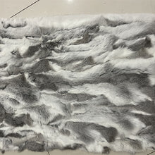 Luxurious Rabbit Fur Patchwork Throw Blanket