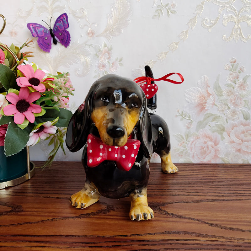 Handcrafted Ceramic Dog Figurine Home Decor