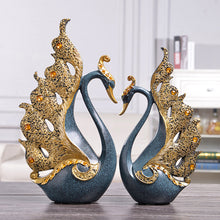 Elegant Couple Swan Decorative Figurine