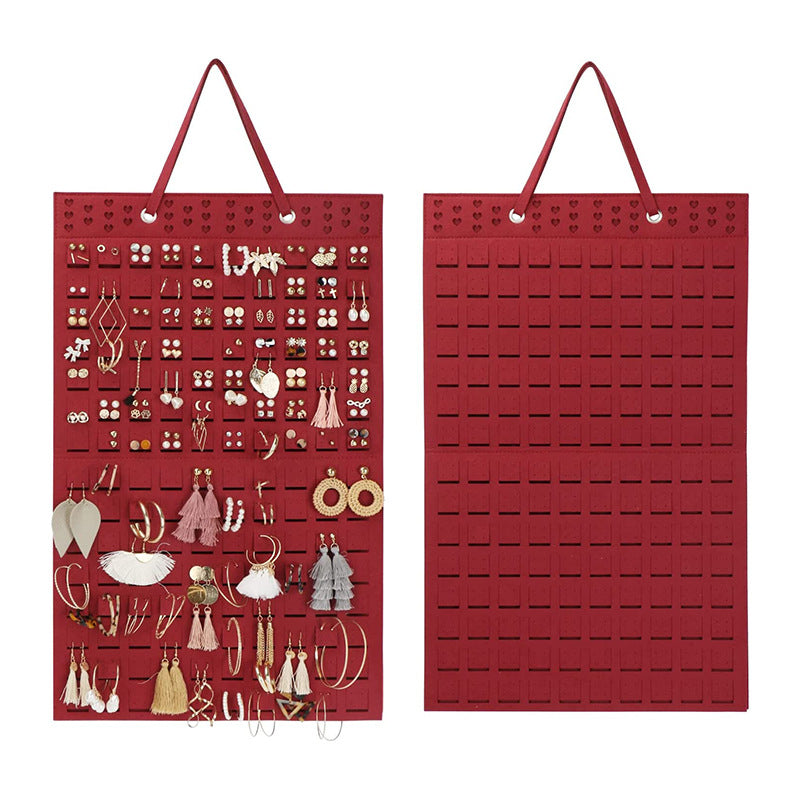 Wall-Mounted Felt Jewelry Organizer