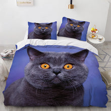 Cute Cat Print Duvet Cover Bedding Set for Girls