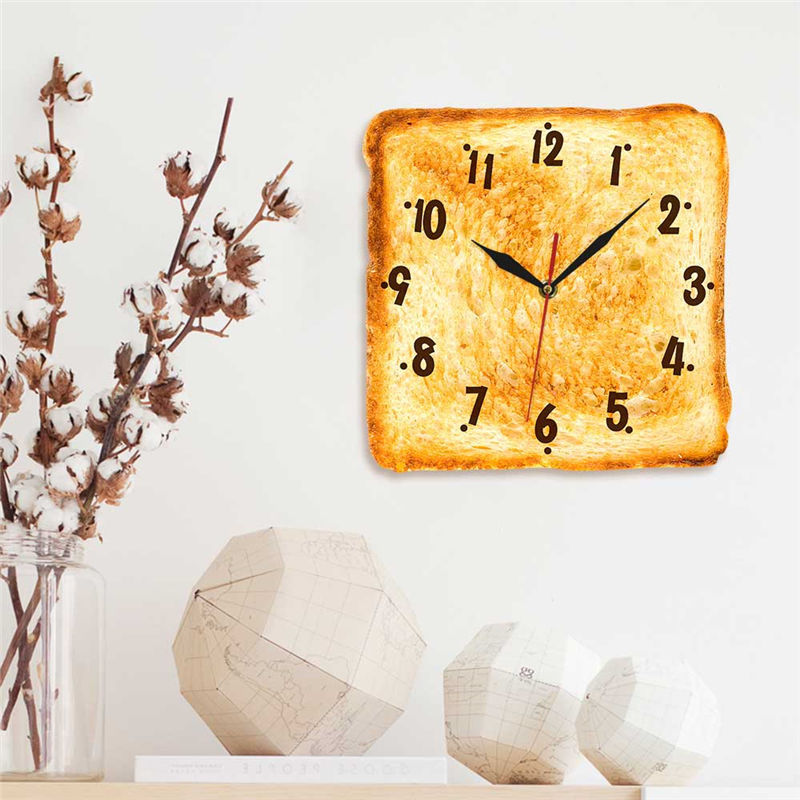 Realistic Baked Bread Novelty Wall Clock