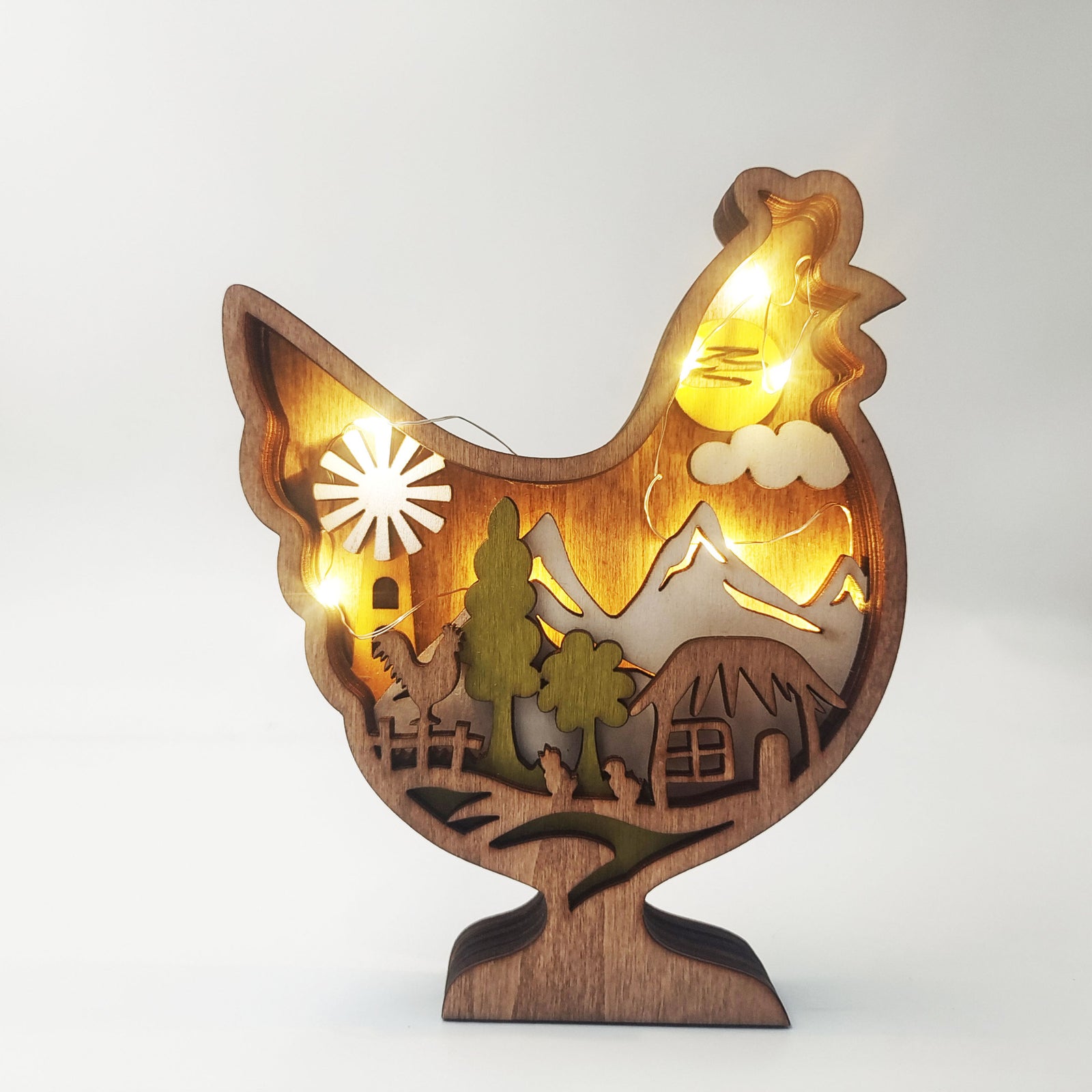 Handcrafted Wooden Decor Accent for Home Styling