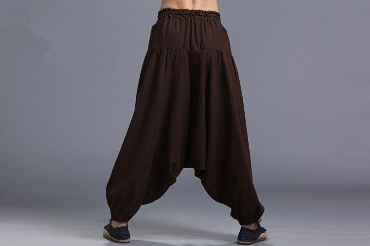 Men's Relaxed Fit Harem Pants for Travel and Casual Wear