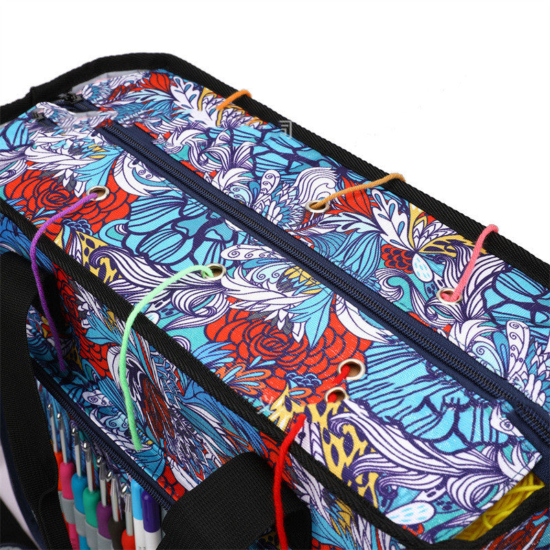 Portable Yarn and Crochet Project Organizer Bag